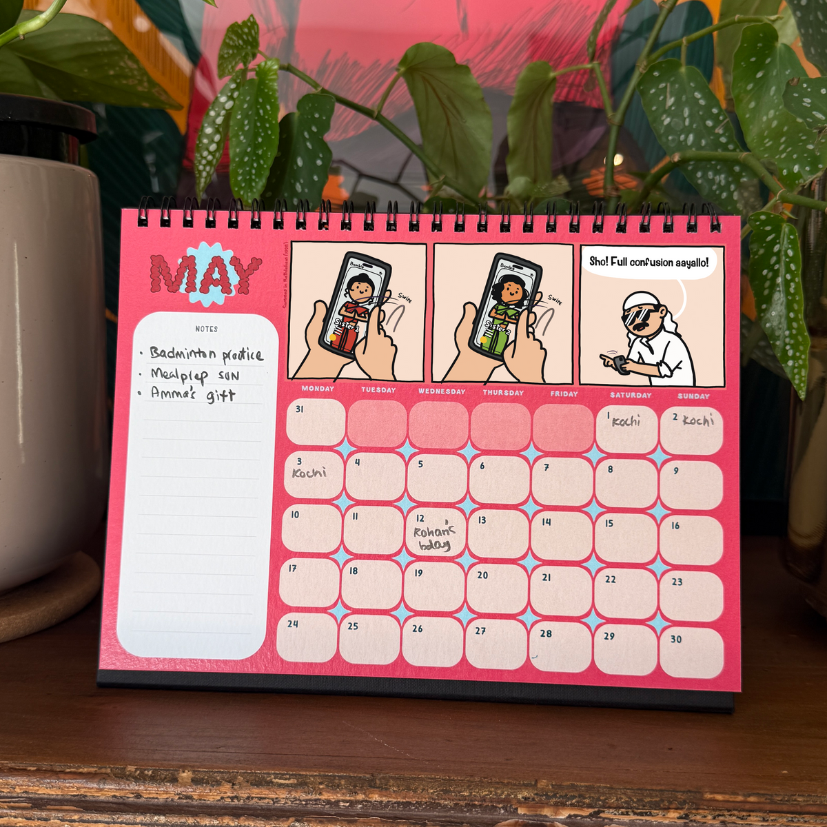 Awkwerrrd x Blankverse Comic Calendar 2027: "Mallu Movie Flashbacks"  🎬