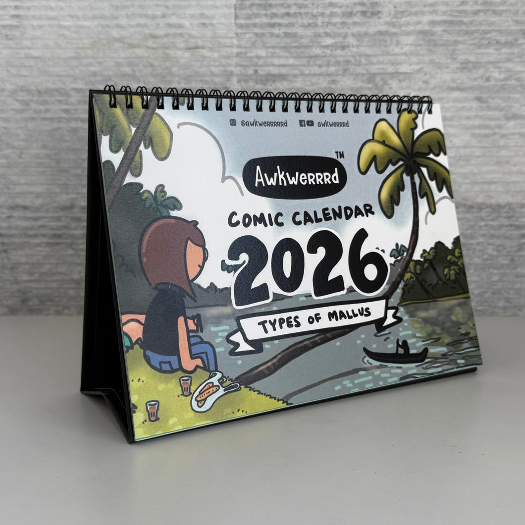 Awkwerrrd Comic Calendar 2026: Types of Mallus!