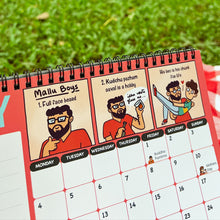 Calendar with a park background