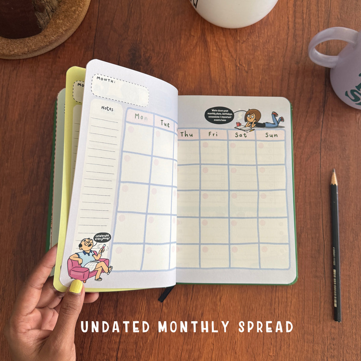 Awkwerrrd Undated Planner | Comic Panels