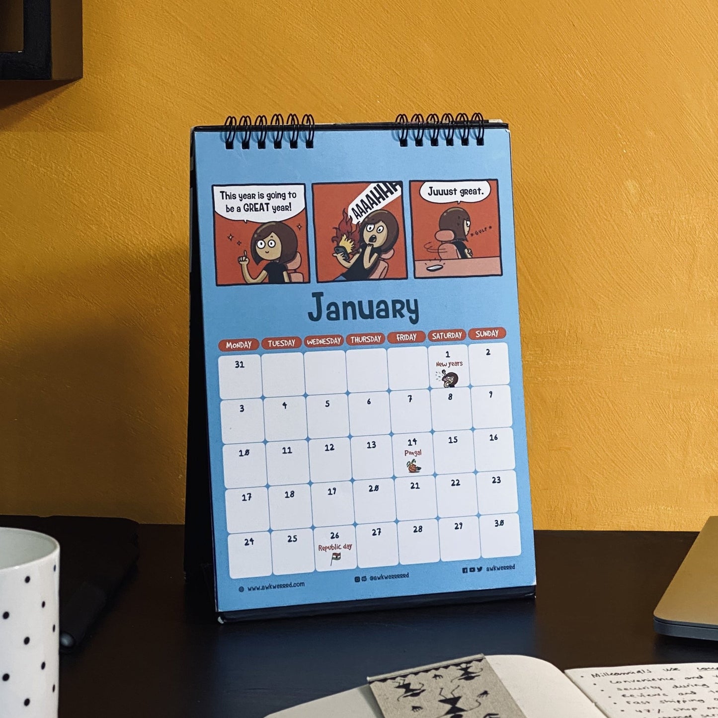 Awkwerrrd Comic Calendar 2022 + Sticker Sheet! - Awkwerrrd