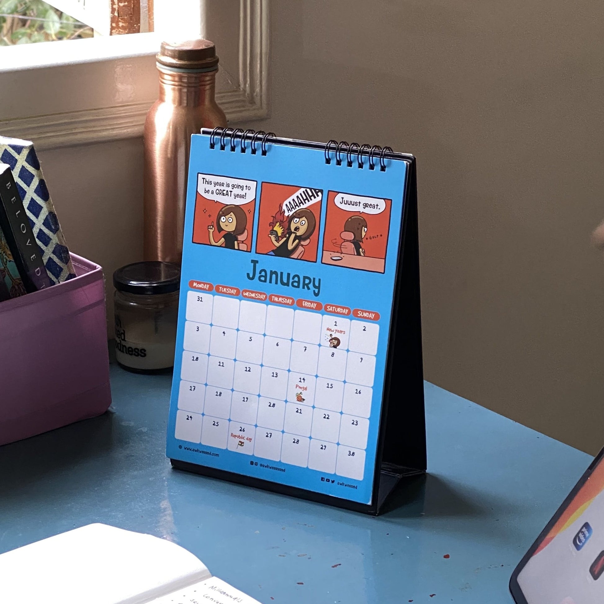 Awkwerrrd Comic Calendar 2022 + Sticker Sheet! - Awkwerrrd