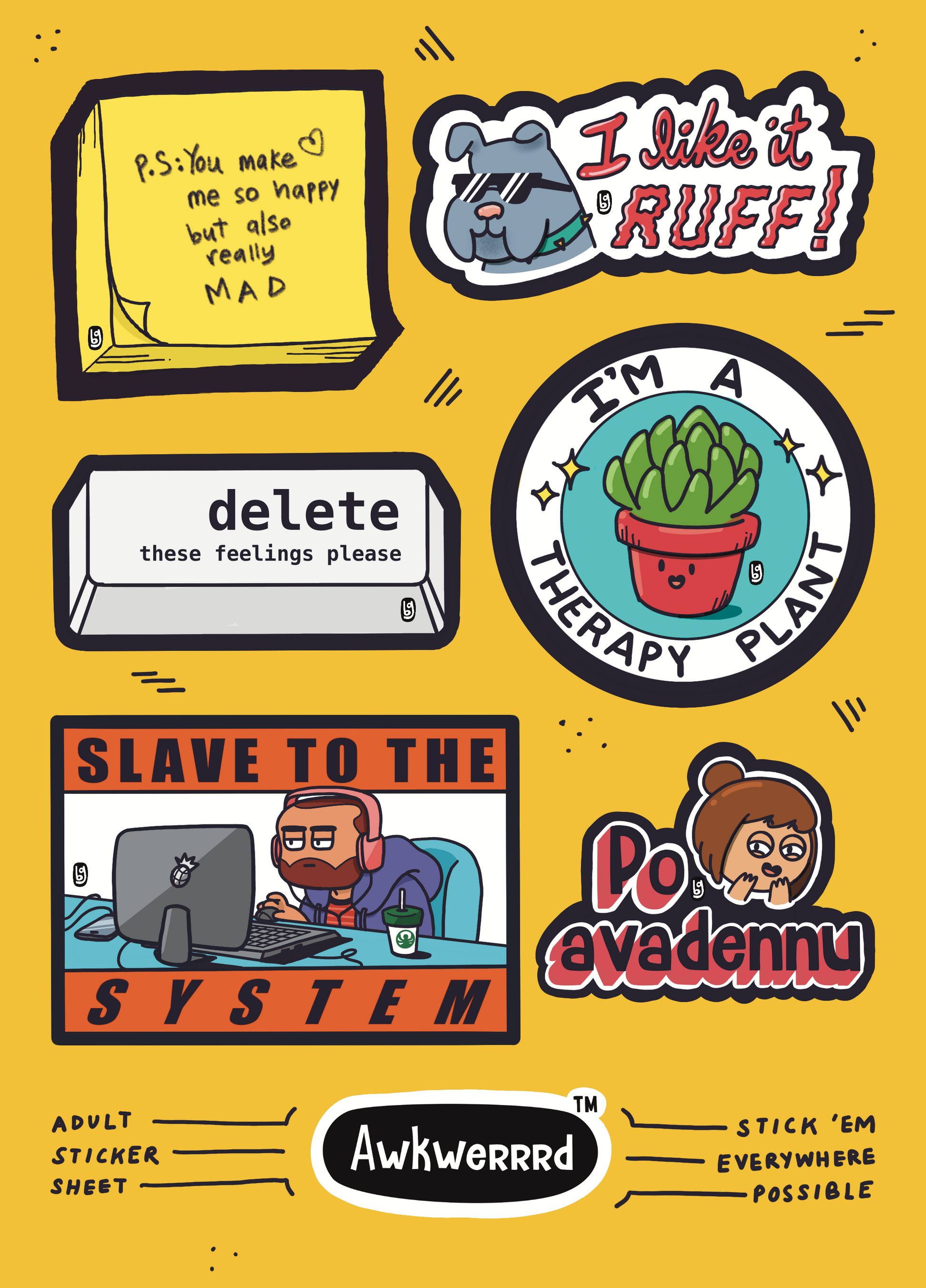 Awkwerrrd Comic Calendar 2022 + Sticker Sheet! - Awkwerrrd
