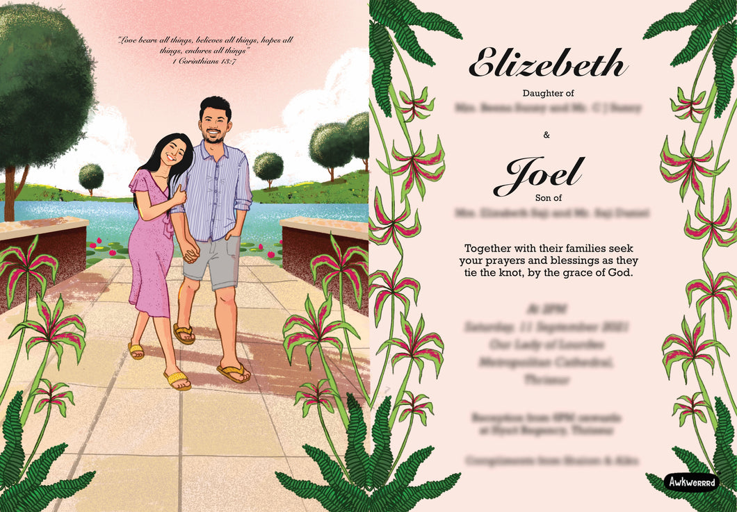 wedding invitation illustration